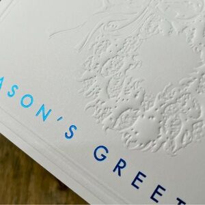 Season's Greetings Embossed Cards